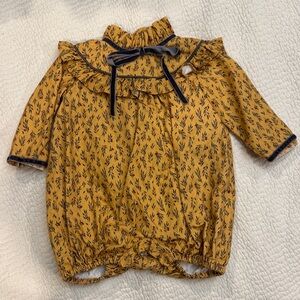 La Coqueta Yellow Floral Kids One Piece